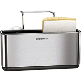 simplehuman KT1134 schmaler Waschbecken Caddy, Spülbecken Organizer, Spülorganizer Küche, gebürsteter Stahl, 5 Jahre Garantie