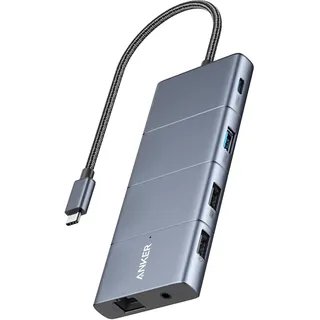 Anker 565 (USB-C, 11 Ports), Dockingstation + USB Hub, Grau