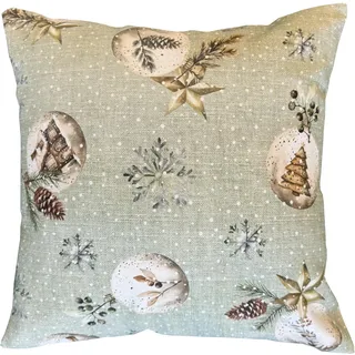 HOME WOHNIDEEN Kissenbezug Feliz Navidad 50 x 50 cm Mint