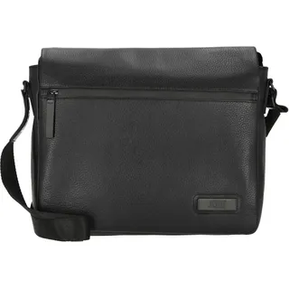 JOST Stockholm Messenger Tasche Leder 38 cm Laptopfach schwarz