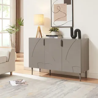 Sideboard 'Starvili' mit 3 Türen 75 x 115 x 38 cm Grau - Grau