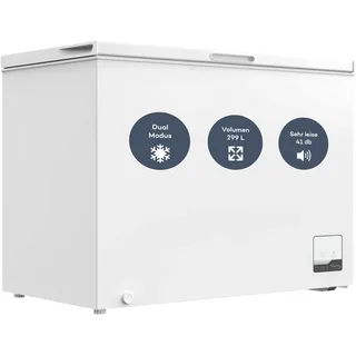 Schoepf Gefriertruhe GT300S, 112,50 cm breit, 299 l, Schnellgefrierfunktion, DUAL Modus - Kühlen oder Gefrieren weiß