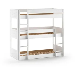 Furnlux Etagenbett Scott Weiß 106x207x200 cm , Holz , Babymöbel & Kindermöbel, Kinderzimmer & Jugendzimmer, Stockbetten