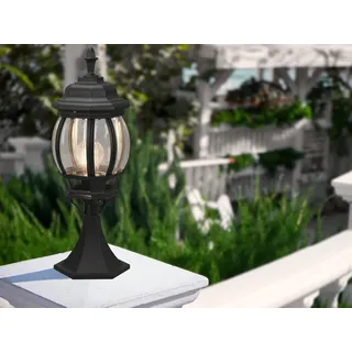 LED Sockelleuchte zur Wegbeleuchtung Gartenbeleuchtung, Gartenlaterne Höhe 49cm - Schwarz