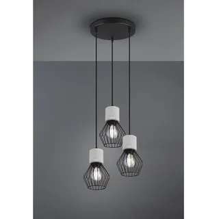 Mehrflammige Gitterlampe LED Drahtkorb Pendelleuchte Betonoptik Industriedesign