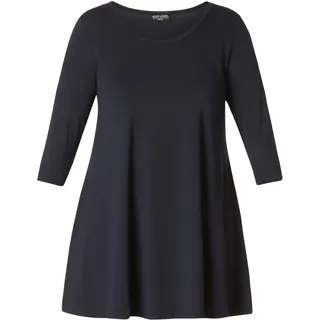Base Level Curvy Tunikashirt "Aria" mit Rundhalsausschnitt, navy dunkelblau