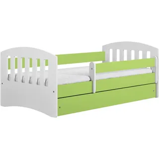 Raumhirsch Furniture Kinderbett Classic mit Schublade ohne Matratze 90/65/184 , Grün , Holzwerkstoff , 80x180 cm , Babymöbel & Kindermöbel, Kinderzimmer & Jugendzimmer, Kinderbetten