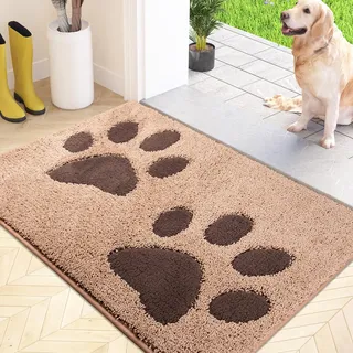 FCSDETAIL Schmutzfangmatte waschbar 50 x 80 cm, Fußmatte Innen, absorbierend Fussmatte, rutschfeste Sauberlaufmatte, wasserdicht Teppich für Hund, Eingang, nasse Pfoten