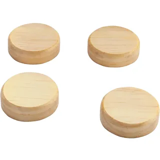 Sigel Magnet, Holz-Magnete rund 4 Stück mit starker Haftkraft
