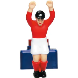 TIPP-KICK Torwart Toni rotes Trikot | Original Torhüter für Groß & Klein, Handbemalte, detailreiche Fußball-Figur im roten Trikot für Tischfußball-Set, Fangeschenk