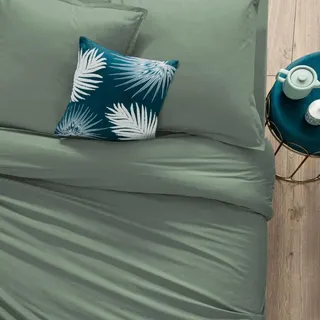 ATMOSPHERA CREATEUR D'INTERIEUR Bettdeckenbezug Baumwolle Seladongrün 140 x 200 cm