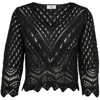 Jdy Damen Jdynew Sun 3/4 Cropped KNT Noos Strickpullover, Schwarz, M EU
