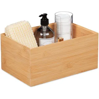 Relaxdays Aufbewahrungsbox 30 x 20 x 14 cm 14-tlg. braun