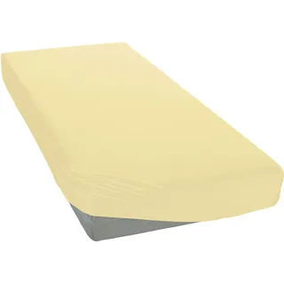 Spannbettlaken Blackberry Single-Jersey 200 x 200 cm gelb