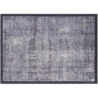 Barbara Becker Fußmatte Schmutzfangmatte rutschfest mit modernen Design und antibakteriellen Eigenschaften - Fußmatte innen für den Hauseingang Blau-grau 40 x 60 cm