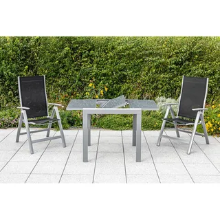Merxx Ausziehtisch 80-120 x 70 x 76 cm Silber