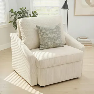 Mid.you Schlafsessel , Beige , Kunststoff , Uni , 108x86x96 cm , FSC Mix , Liegefunktion , Wohnzimmer, Sofas & Couches, Schlafsofas, Schlafsessel