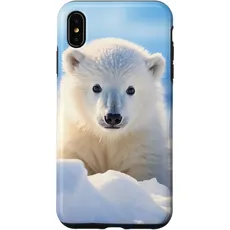 Hülle für iPhone XS Max Eisbär, arktischer Nordpol, Alaska-Schnee, niedliche Eisbären