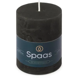Spaas Rustikale Stumpenkerze 70 x 95 mm schwarz 35 St.