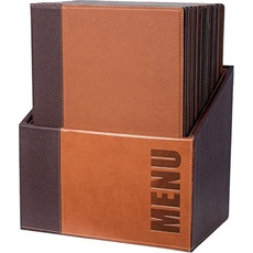 Bild MC-BOX-TRA4-LB A4 Metall, Kunstleder (PU) Braun 20 Stück(e)
