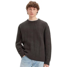 Levi's Men's Battery Crewneck Sweater, Raven, M