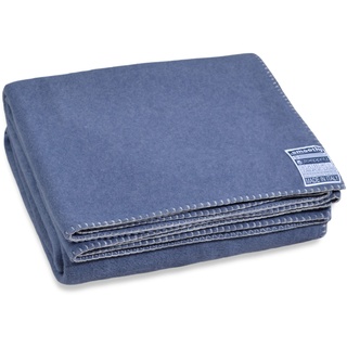 Zoeppritz since 1828 Smoothy Fleece-Decke – Flauschige Kuscheldecke aus Polarfleece - vegan – 140x190cm – 540 Indigo