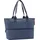 Herringbone Dark Blue Shopper Synthetik
