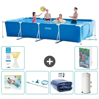 Rechteckiger Frame Pool - 450x220x84 cm - 7-teilig S96 - Blau
