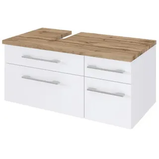 Held MÖBEL Waschtischunterschrank »Davos«, BxHxT: 90 x 41 x 47 cm - weiss