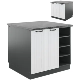 Vicco Kochinsel Fame-Line 90 x 82 x 82 cm Weiß