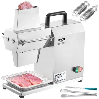 VEVOR Elektrischer Fleischklopfer Fleischzartmacher 450 W mit 54 Edelstahlklingen, Professionelles Fleischklopferwerkzeug 415x170x420 mm Atomatischer Schweinefleisch-Rindersteakklopfer Küchenhelfer