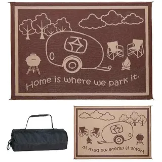 stylish camping Wendematte 240 x 300 cm Braun/Beige