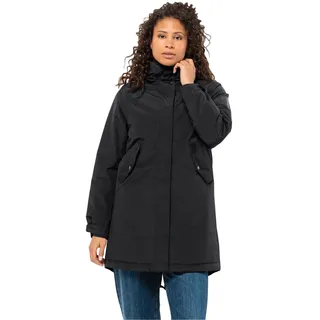 Jack Wolfskin Damen Talforst W Parka, Schwarz, M EU