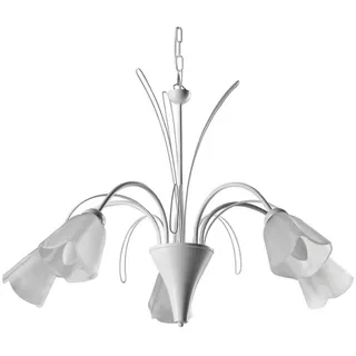 Kronleuchter , Weiß , Metall, Glas , 100 cm , Lampen & Leuchten, Leuchtenserien