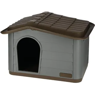 Kerbl Katzenhaus Paola Eco 60x51x41cm, graugrün/braun (81341)