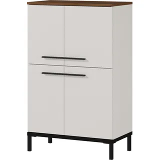 Germania Kommode Yonkers 60 x 97 x 34 cm Beige / Braun / Schwarz