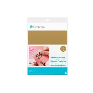 Silhouette MEDIA-SCRATCH-GLD Rubbel-Aufkleberfolie für Schneideplotter gold 215 x 280 mm,  5 Blatt