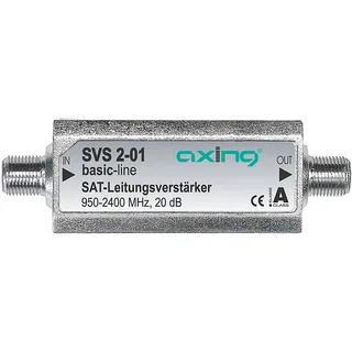 Axing SVS 2-01 Satelliten-Leitungsverstärker Inline Sat (20 dB, 950 - 2400 MHz)
