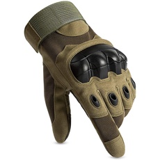 HUNTVP Taktische Handschuhe Touchscreen Militär Einsatzhandschuhe Atmungsaktiv Fahrrad Handschuhe Motorradhandschuhe für Softair Paintball Wandern Klettern Radsport,Grün XL