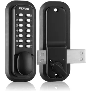 Vevor Schlüsselloses Türschloss mit Mechanischem Codeschloss, 40 / 50 mm Retro Stil 14-Passwortschloss, 35–65 mm Türstärke Kombination Code Türschloss Geeignet für Garage, Hotel, Büro, Studio usw.