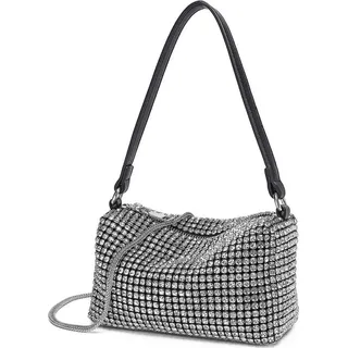 luxuskollektion Glitzer Clutch Damen Kristall Diamant Abendtasche Umhängetasche Hochzeit Party