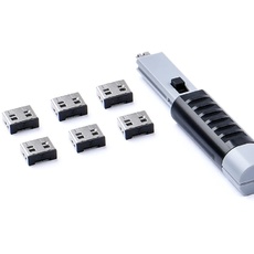 Bild ESSENTIAL 6x USB-A Blocker mit 1x Lock Key Basic Schwarz