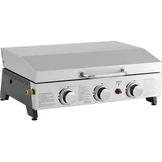 Habitat Garten Plancha fasto Grau , Metall , 48x25x67 cm , Grills, Gasgriller