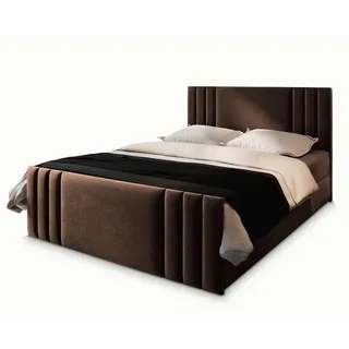 masseno Boxbett mit Bettkasten ¦ braun ¦ Maße (cm): B: 140 H: 98