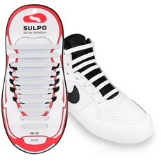 SULPO Schnürsenkel Ohne Binden - Elastische Silikonschnürsenkel – Schnürsenkelersatz, Schleifenlose Schuhbänder – Gummischnürsenkel für Damen, Herren & Kinder Schuhe - Silikon Senkel