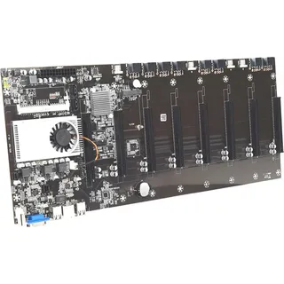 BRAINZAP Intel HM77 BTC-T37 Crypto Mining Mainboard 8x PCI-Express PCIe Motherboard All-in-One mit CPU