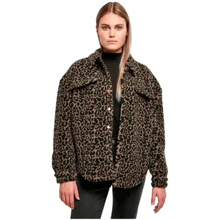 Urban Classics Aop Sherpa Überhemd - Dark Taupe Leo - 4XL