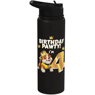 Offizielles Paw Patrol Rubble Birthday Pawty I'm 4 Party Stainless Steel Insulated Water Bottle