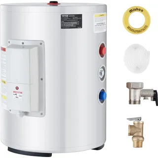 Vevor elektrischer Warmwasserbereiter, 40-l-Wassertank, 2000 W, Drehknopfsteuerung, seitlicher Anschluss, geeignet für Dusche, Badewanne, φ410 x ...