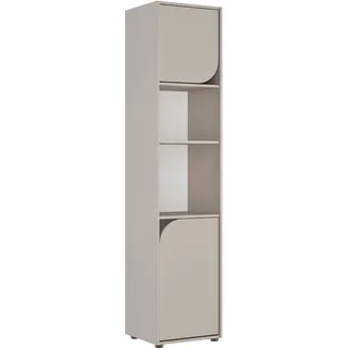 Gami Kinderkleiderschrank 2-türiges Bücherregal 45 x 200 x 40 cm Kiefer grau